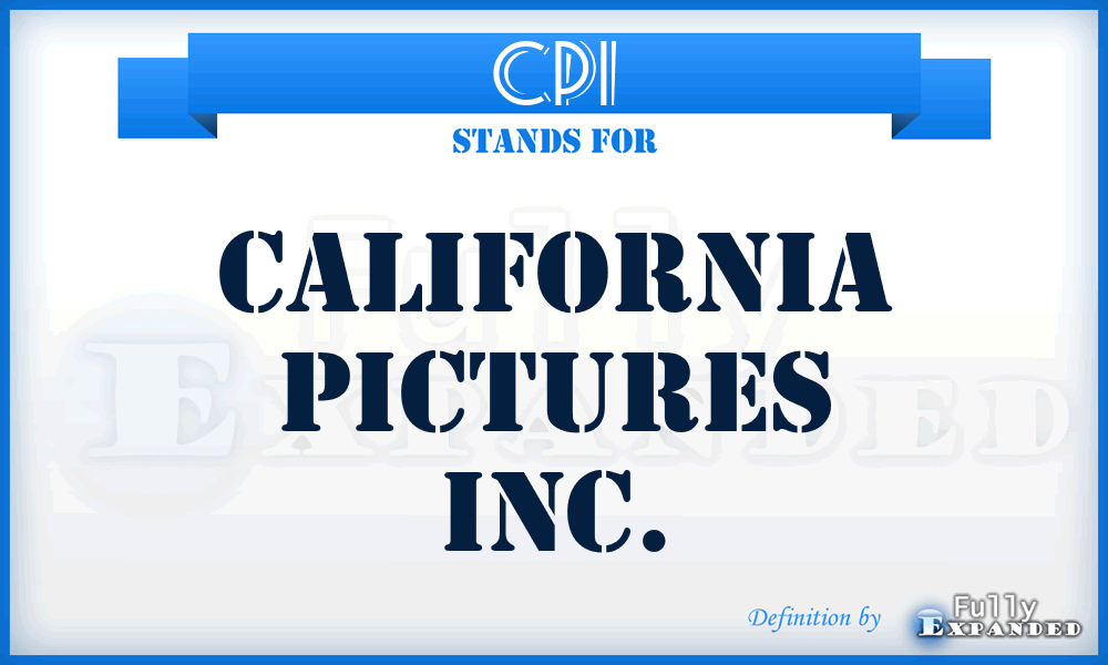 CPI - California Pictures Inc.