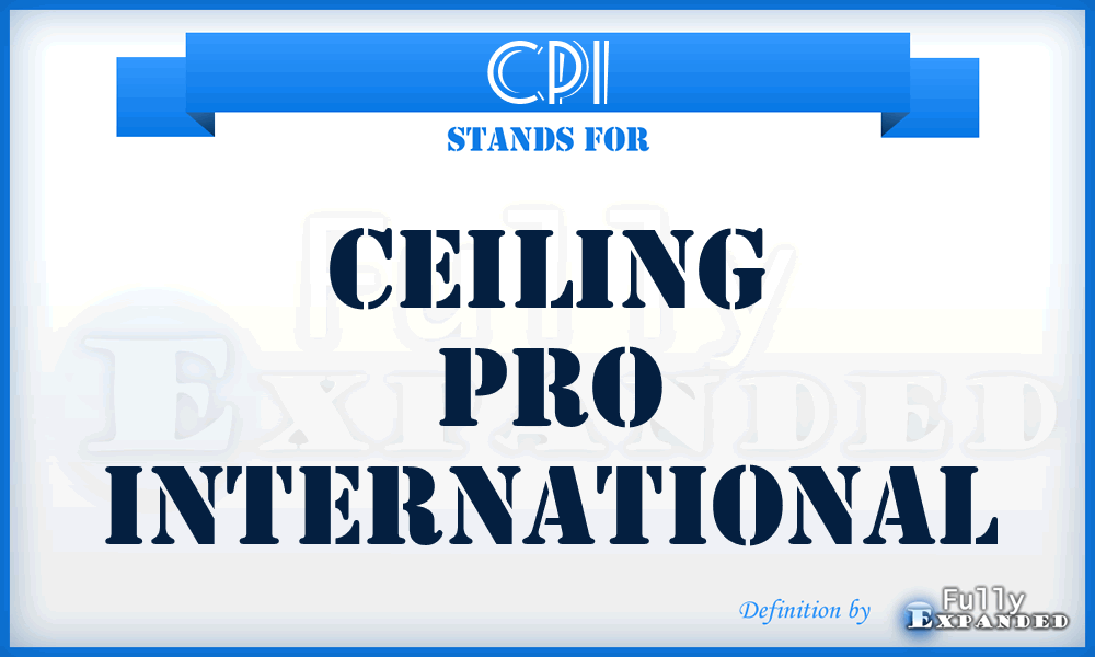 CPI - Ceiling Pro International