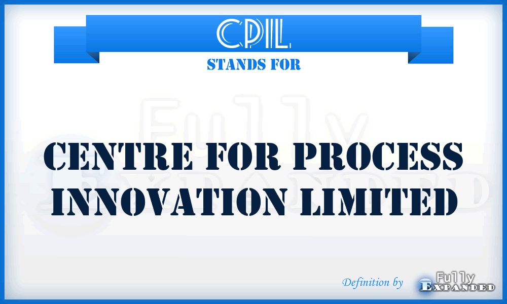 CPIL - Centre for Process Innovation Limited