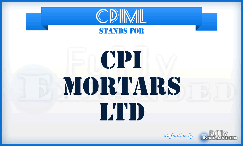 CPIML - CPI Mortars Ltd