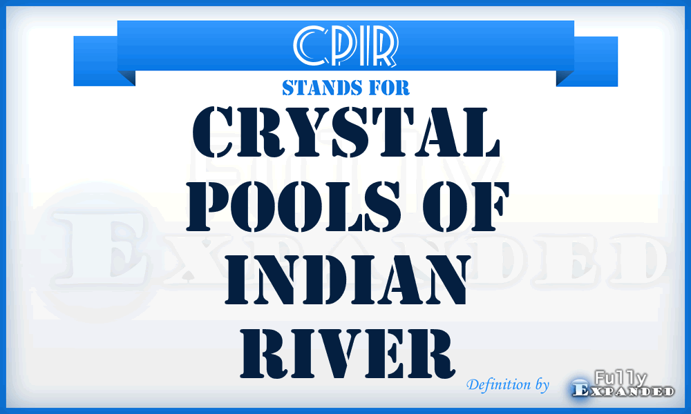 CPIR - Crystal Pools of Indian River