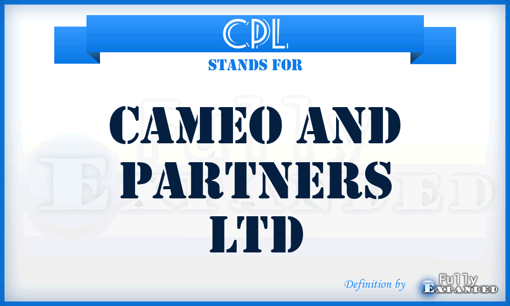 CPL - Cameo and Partners Ltd