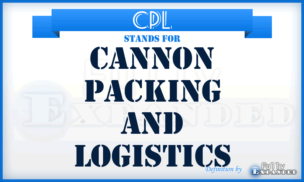 CPL - Cannon Packing and Logistics