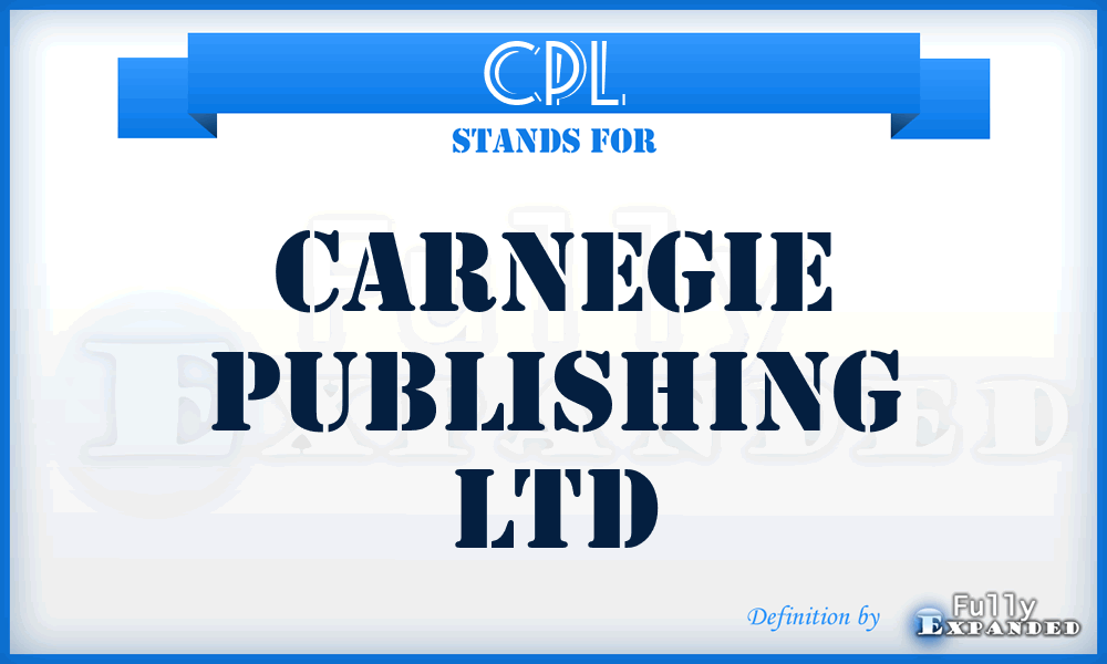 CPL - Carnegie Publishing Ltd