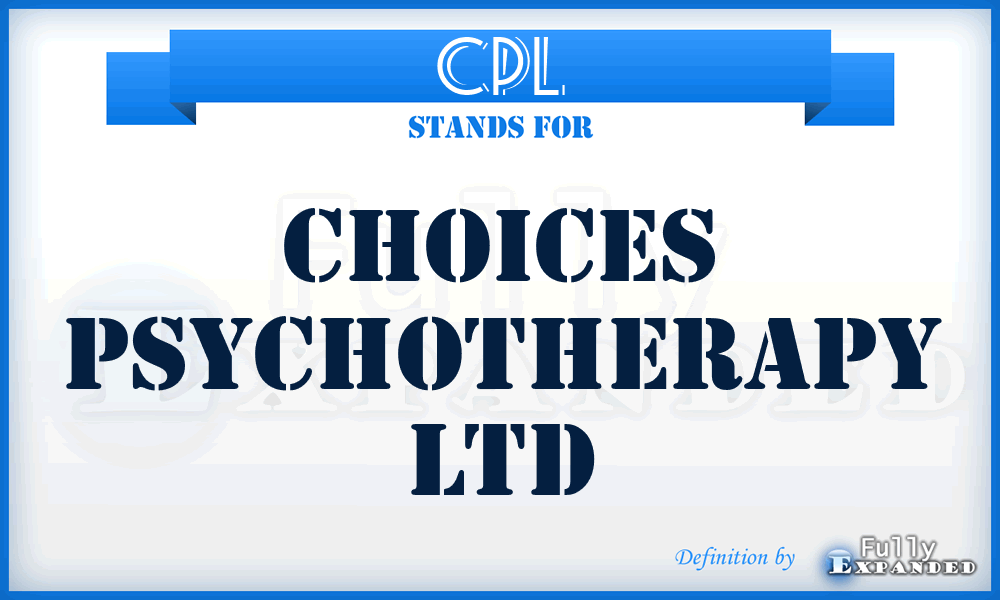 CPL - Choices Psychotherapy Ltd