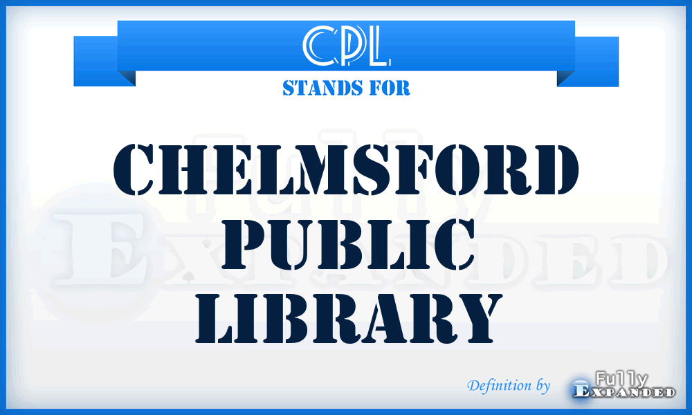 CPL - Chelmsford Public Library