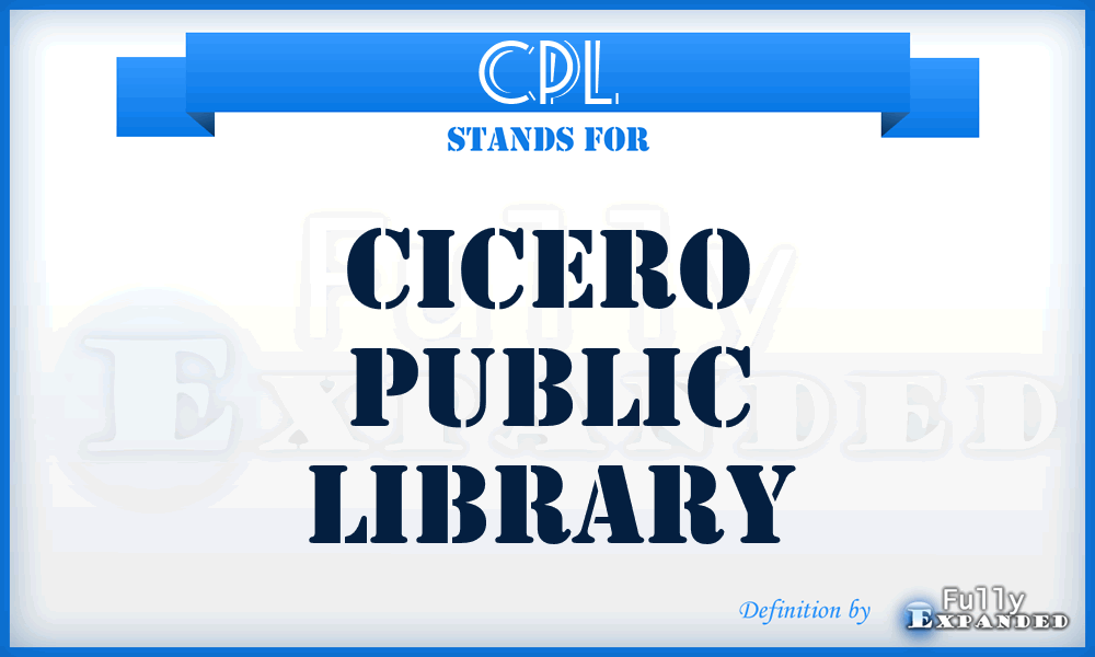 CPL - Cicero Public Library