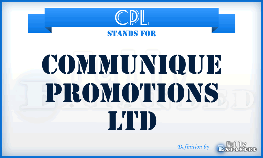 CPL - Communique Promotions Ltd