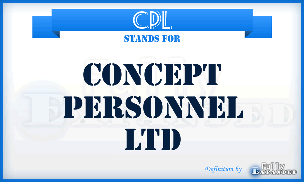 CPL - Concept Personnel Ltd