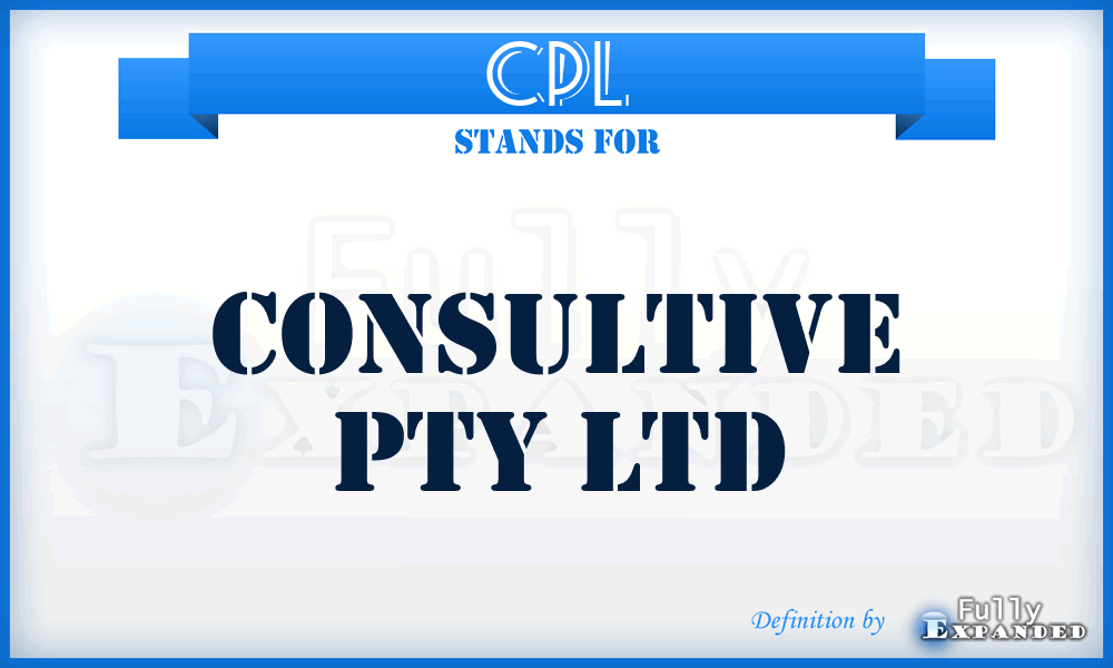 CPL - Consultive Pty Ltd
