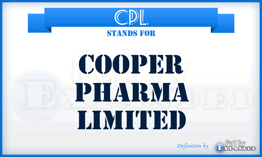 CPL - Cooper Pharma Limited