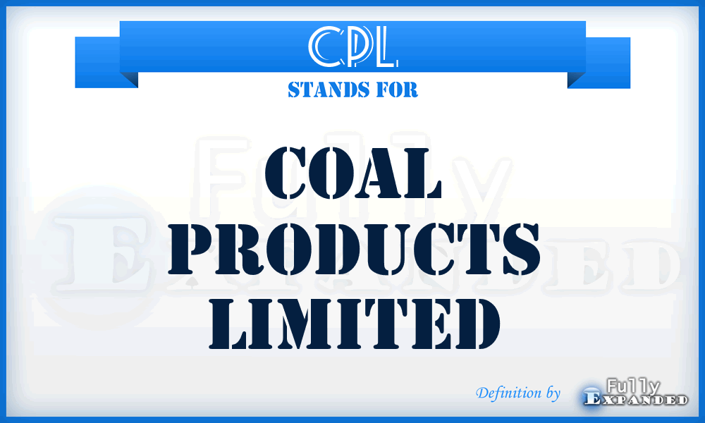 CPL - Coal Products Limited