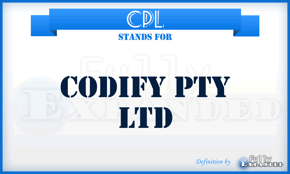 CPL - Codify Pty Ltd