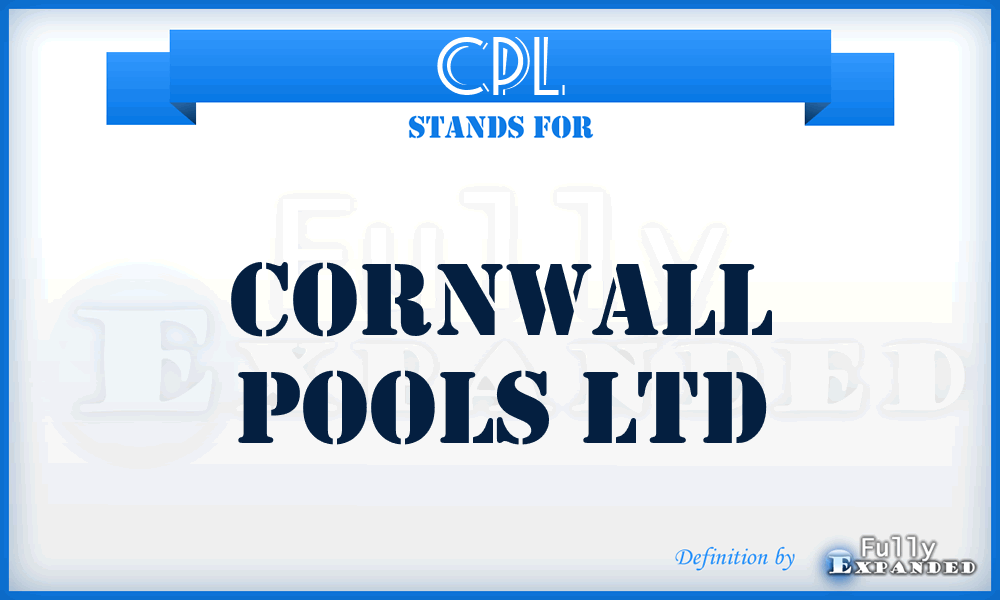 CPL - Cornwall Pools Ltd