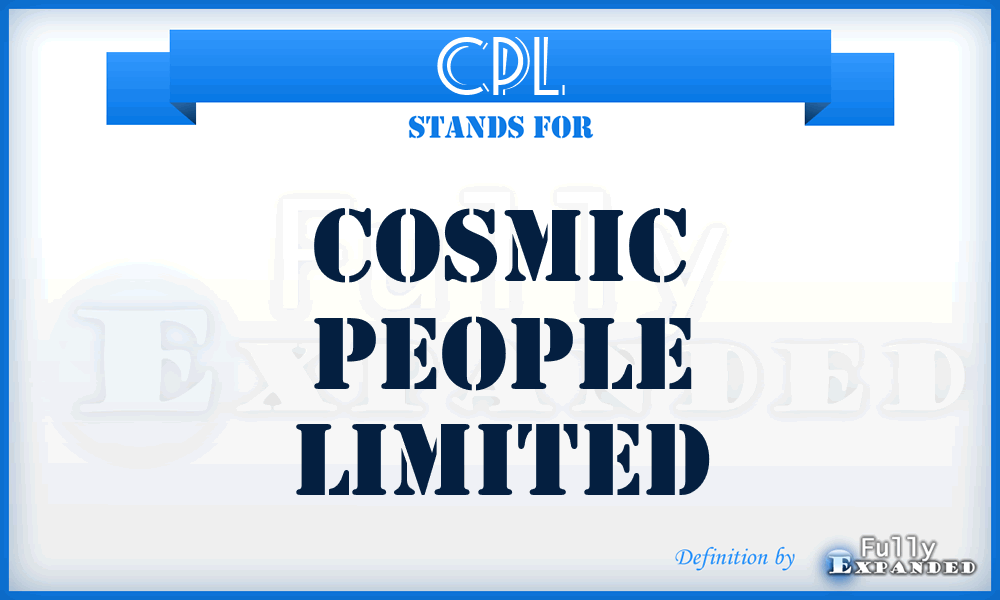 CPL - Cosmic People Limited