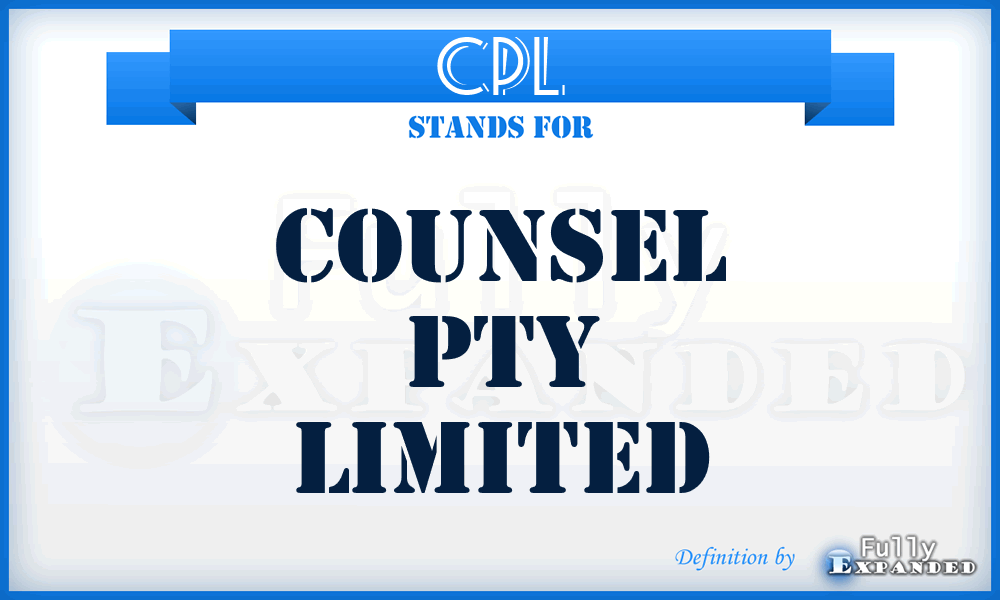 CPL - Counsel Pty Limited