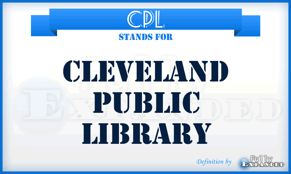 CPL - Cleveland Public Library