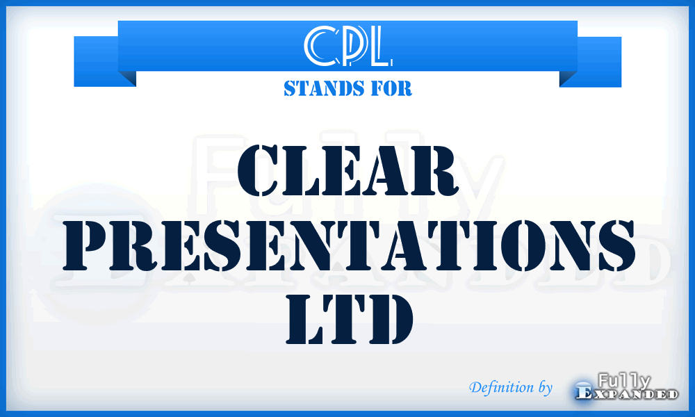 CPL - Clear Presentations Ltd