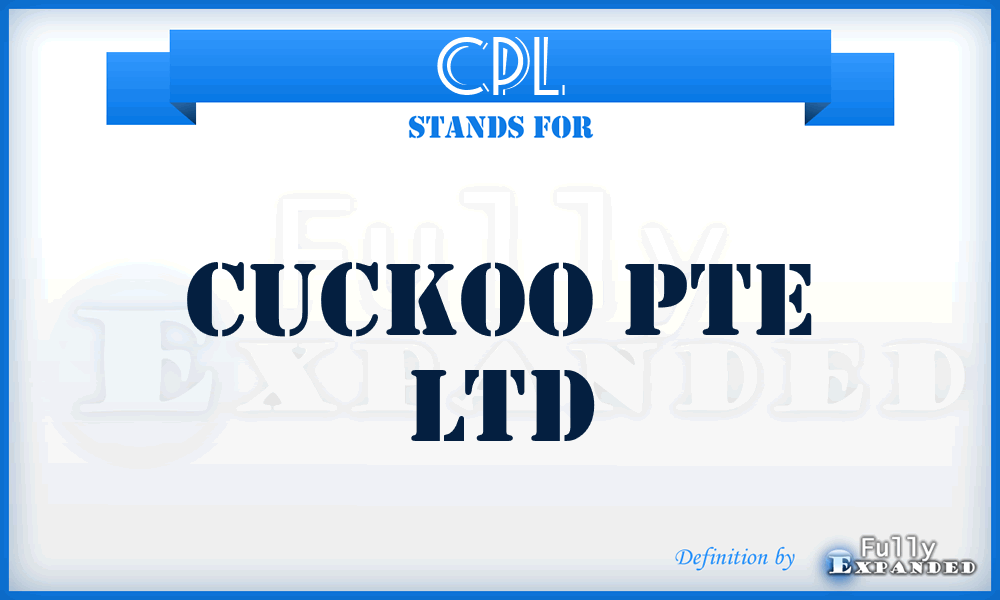 CPL - Cuckoo Pte Ltd