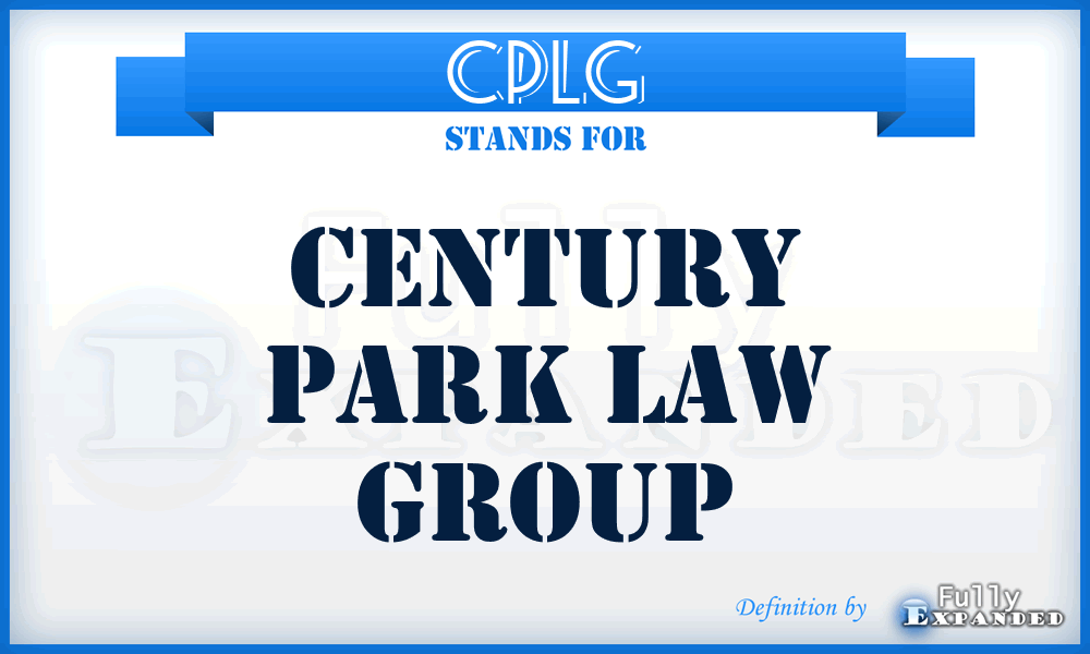 CPLG - Century Park Law Group
