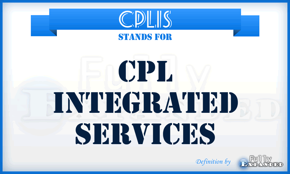 CPLIS - CPL Integrated Services