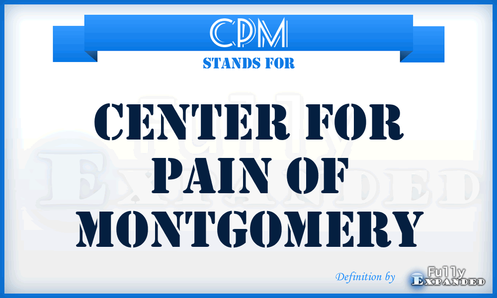 CPM - Center for Pain of Montgomery