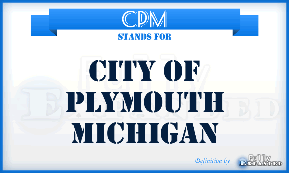 CPM - City of Plymouth Michigan