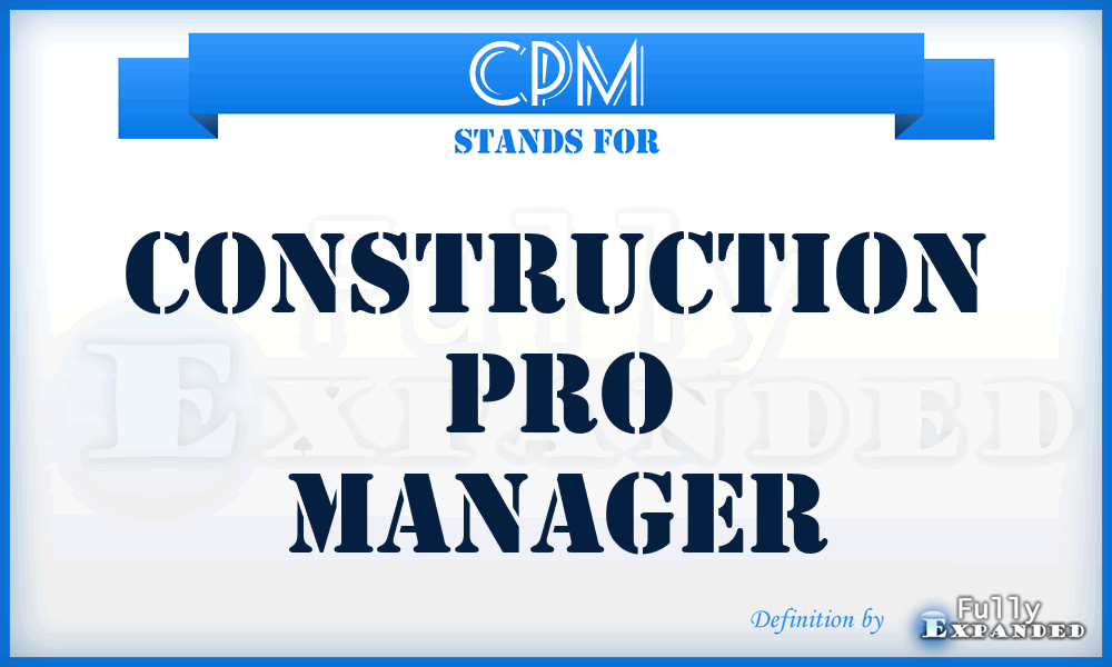 CPM - Construction Pro Manager