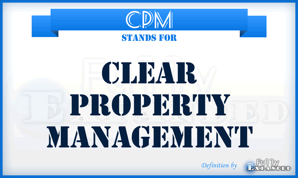 CPM - Clear Property Management