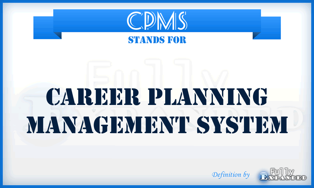 CPMS - Career Planning Management System
