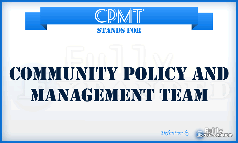CPMT - Community Policy and Management Team