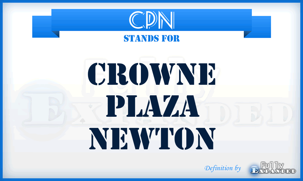 CPN - Crowne Plaza Newton