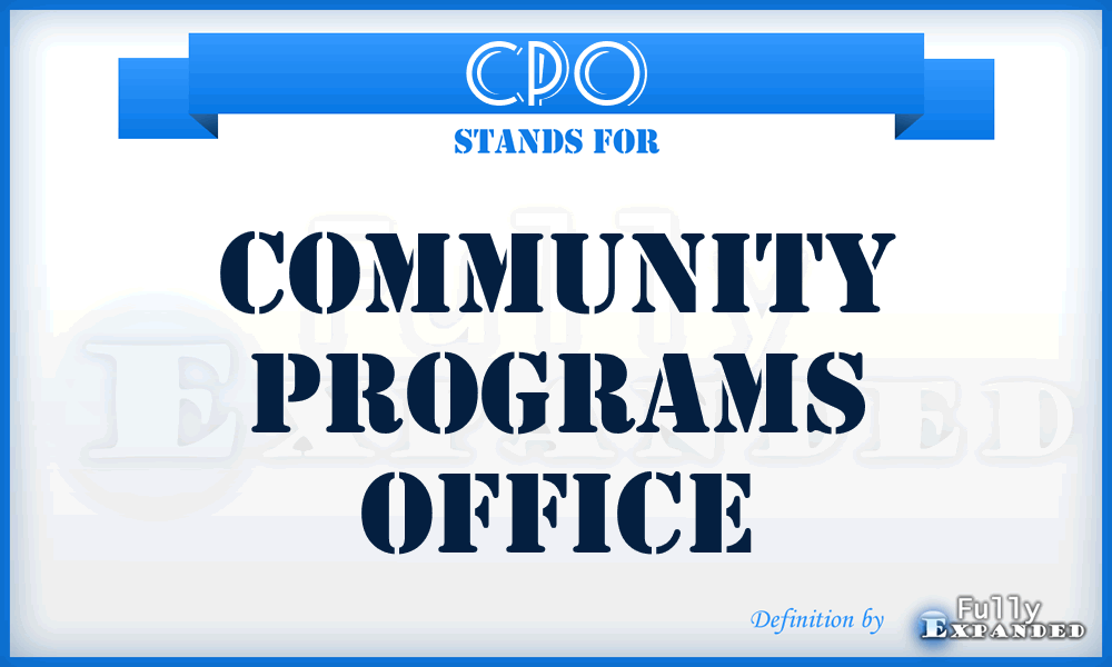 CPO - Community Programs Office