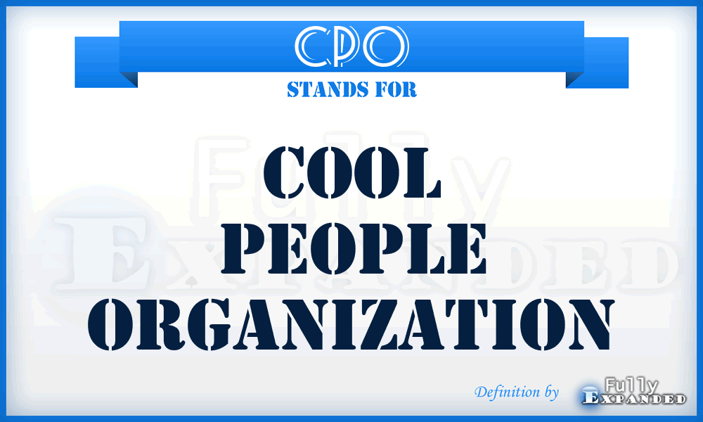 CPO - Cool People Organization