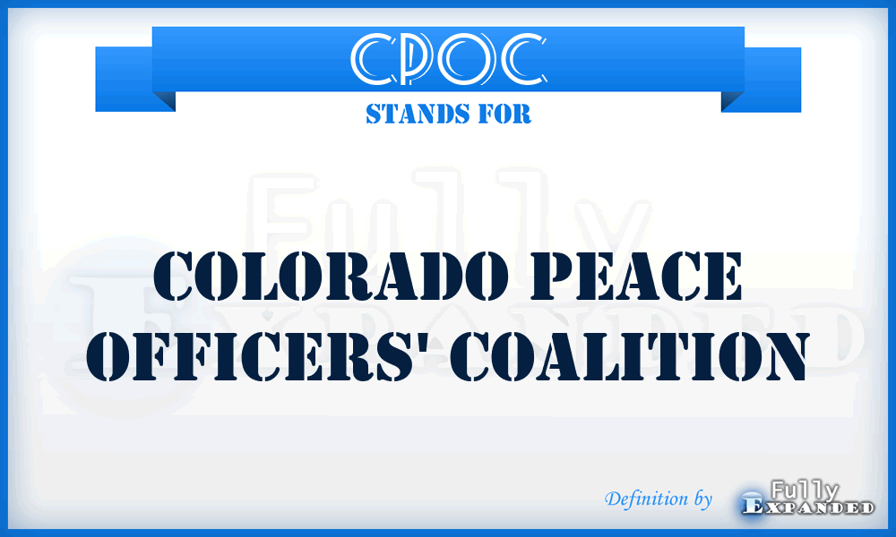 CPOC - Colorado Peace Officers' Coalition