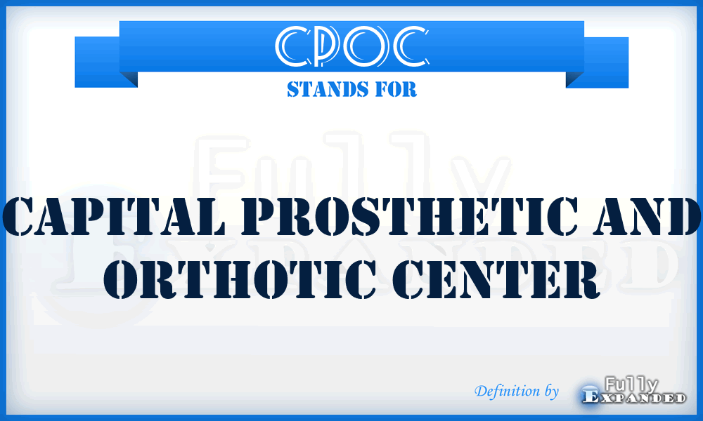 CPOC - Capital Prosthetic and Orthotic Center