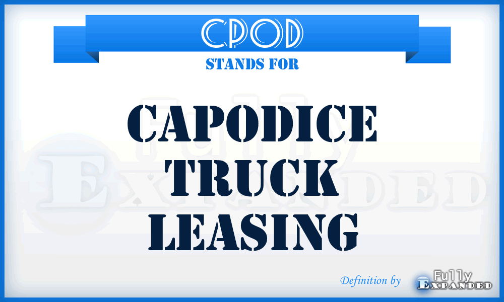 CPOD - Capodice Truck Leasing