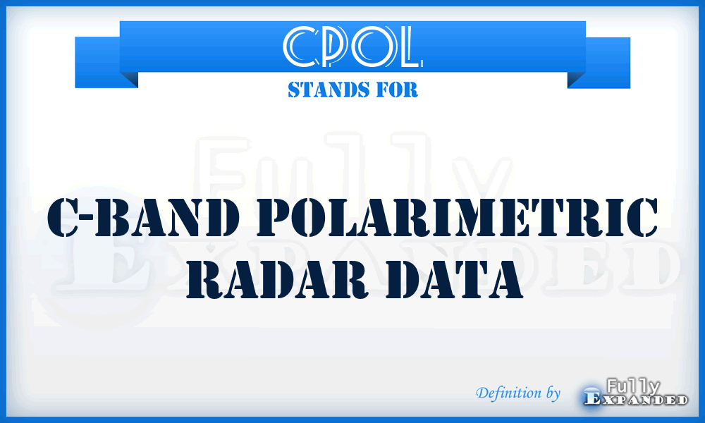 CPOL - C-band POLarimetric radar data