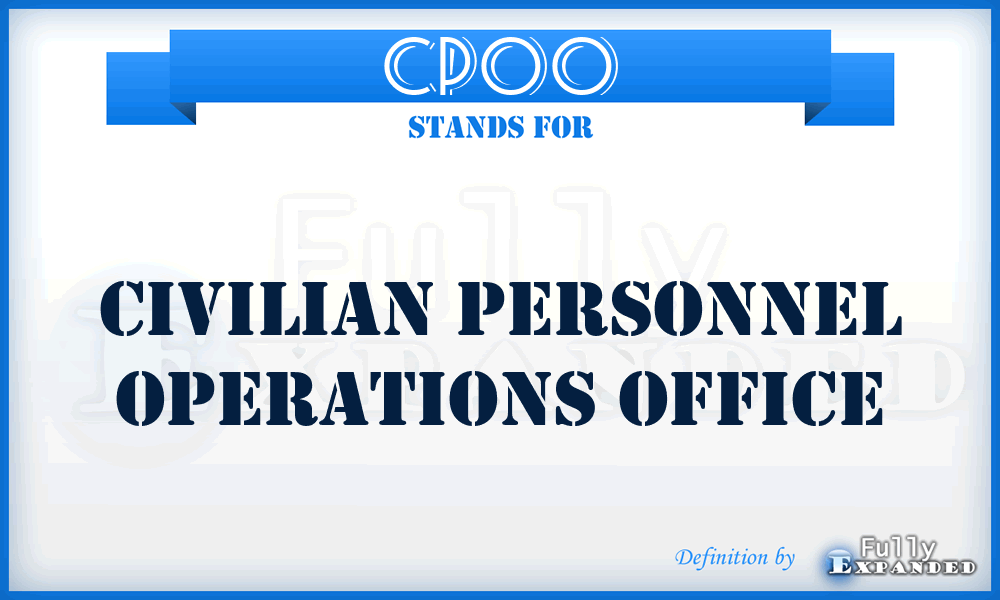 CPOO - Civilian Personnel Operations Office