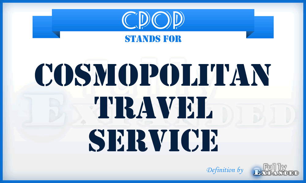 CPOP - Cosmopolitan Travel Service