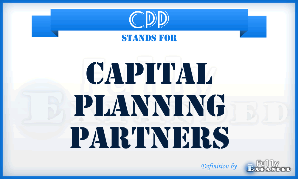 CPP - Capital Planning Partners