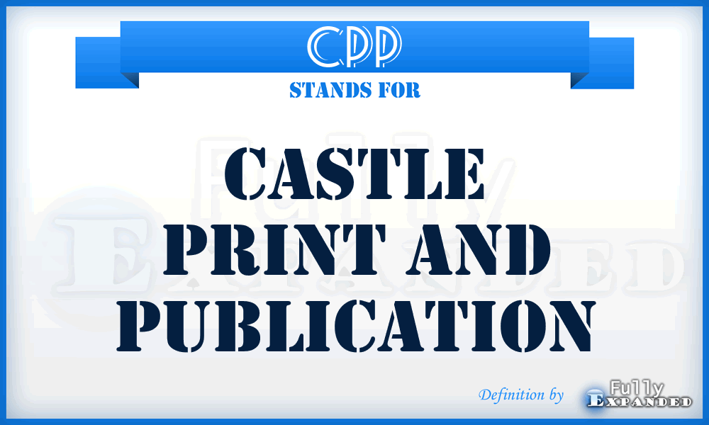 CPP - Castle Print and Publication