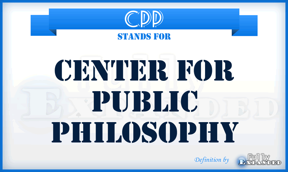 CPP - Center for Public Philosophy