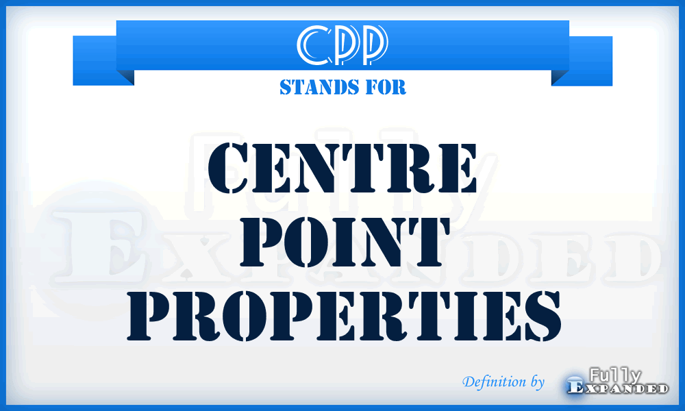 CPP - Centre Point Properties