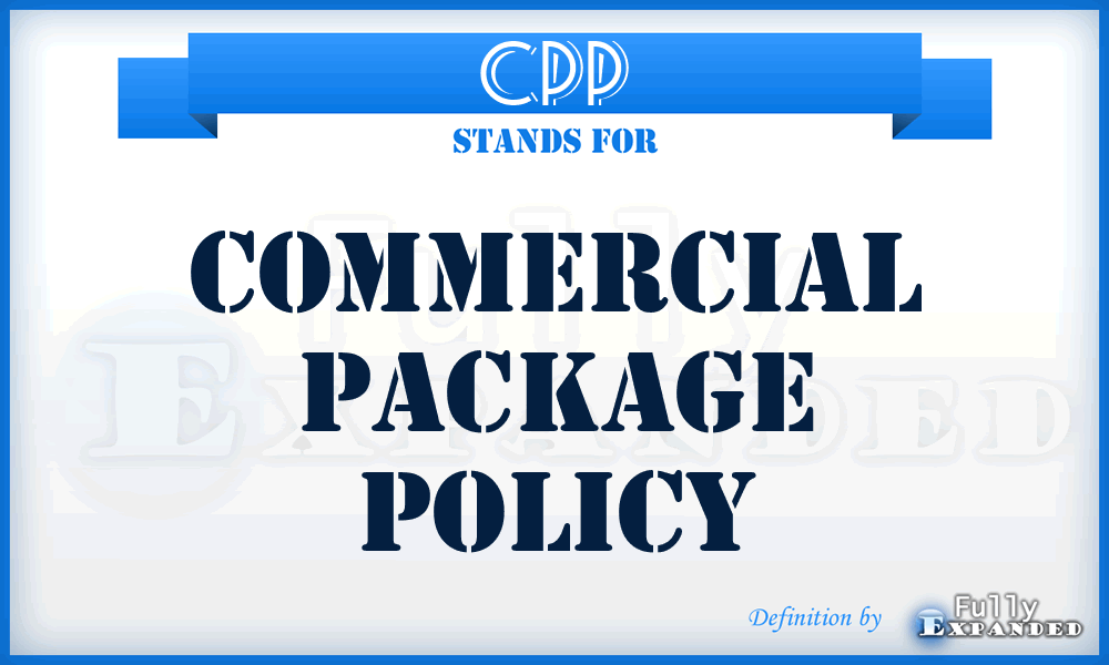 CPP - Commercial Package Policy