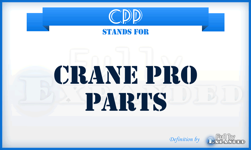 CPP - Crane Pro Parts