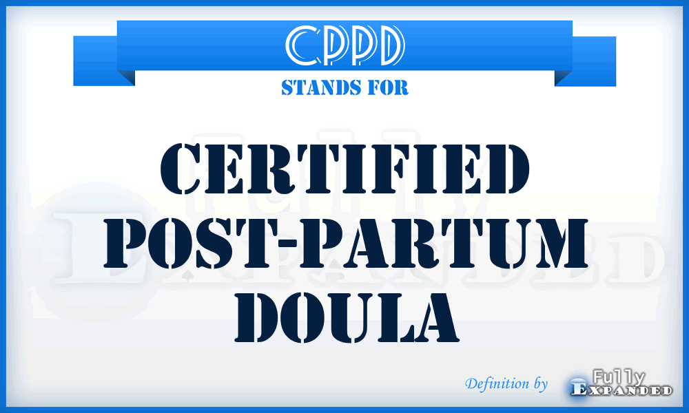 CPPD - Certified Post-Partum Doula