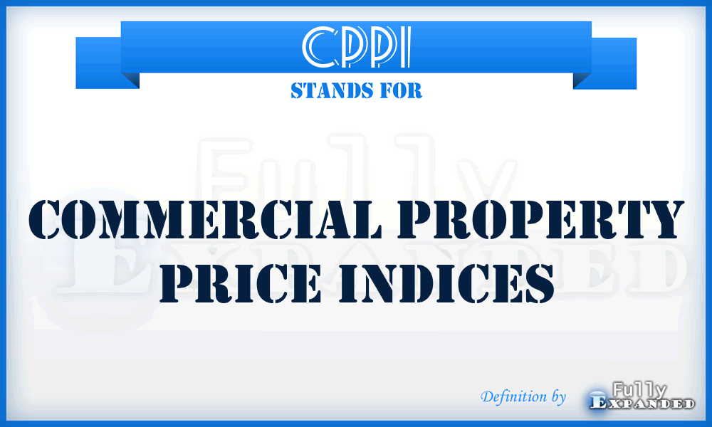 CPPI - Commercial Property Price Indices