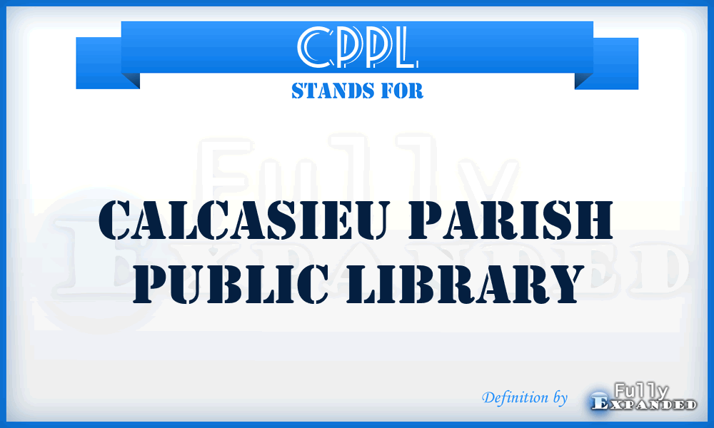 CPPL - Calcasieu Parish Public Library