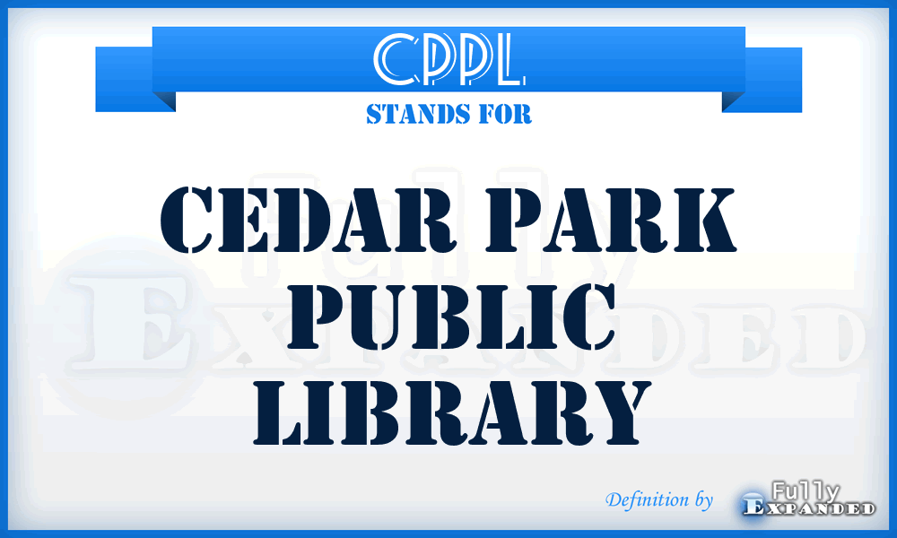 CPPL - Cedar Park Public Library